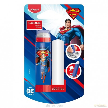 Gumka Superman wykręcana w obudowie
