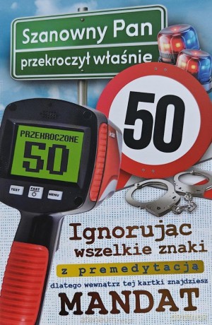 Karnet Urodziny z mandatem 50 lat