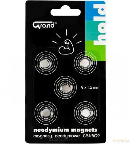 Magnesy neodymowe GR-N509 9mm 5szt
