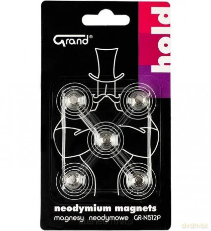 Magnesy neodymowe z uchwytem 12mm 5szt