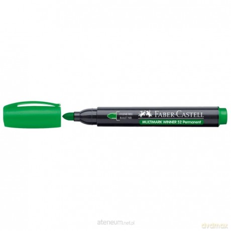 Marker permanent 52 zielony (12szt) FABER CASTELL