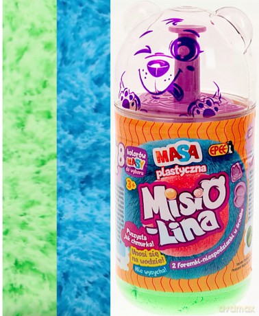 Misiolina masa plastyczna 2x50g + 2 foremki