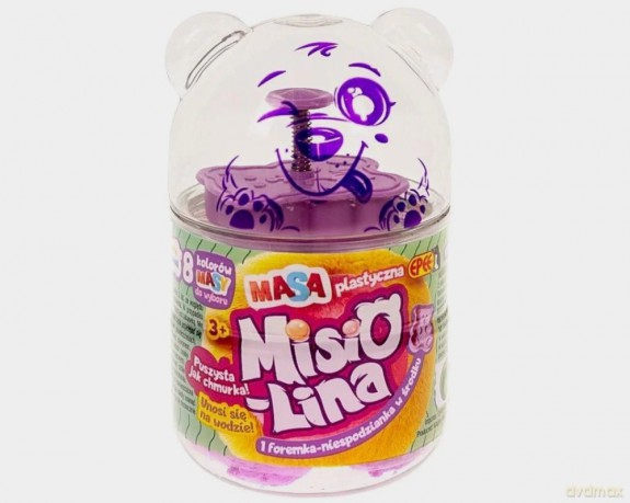 Misiolina Masa plastyczna różowa 60g + 1 foremka