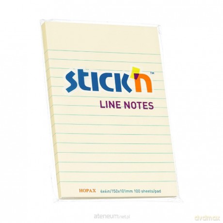 Notes samoprzylepny 152x101mm 100K żółty pastel