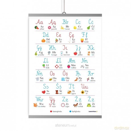 Plakat edukacyjny - alfabet litery polskie B2