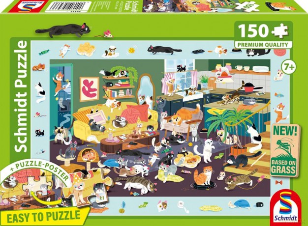 SCHMIDT PQ 150 el. Wszędzie koty [PUZZLE]