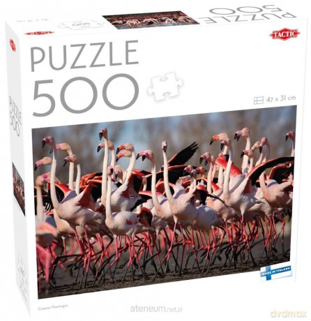 TACTIC 500 el. Duże flamingi [PUZZLE]