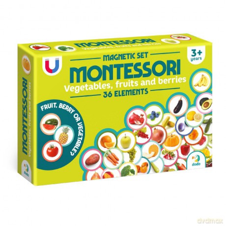 Zestaw magnetyczny Montessori Warzywa i owoce
