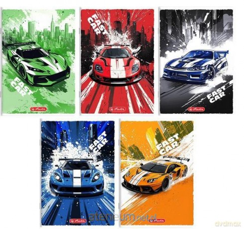 Zeszyt A5/32K linia podwójna Fast Cars (10szt)