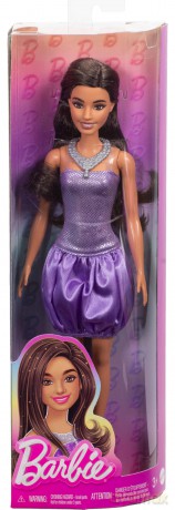 Barbie - Fashion Doll (Brown Hair & Purple Bubble Dress)