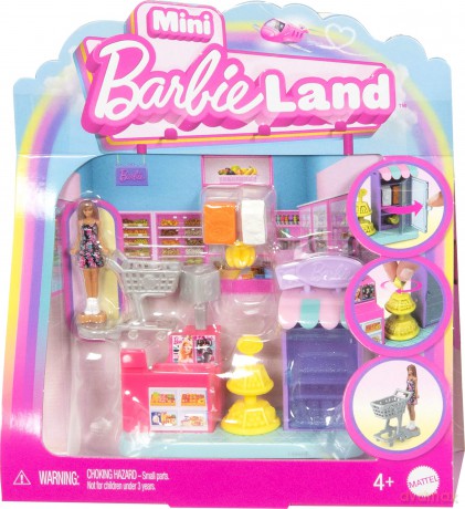 Barbie -Mini Barbieland Playset (Super Market)