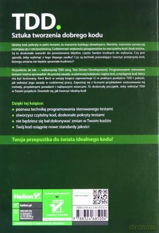 Tdd Sztuka Tworzenia Dobrego Kodu - Kent Beck [KSIĄŻKA]
