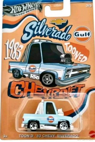 Hot Wheels - Silver Series Gulf Toon'd 83 Chevy Silverado