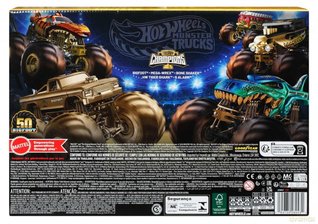 Hot Wheels- Monster Trucks Trophy Champions Collection
