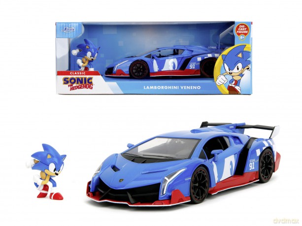 Jada - Sonic Lamborghini Veneno with Figure 1:24 Die-Cast