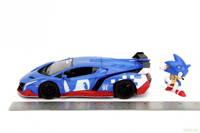 Jada - Sonic Lamborghini Veneno with Figure 1:24 Die-Cast