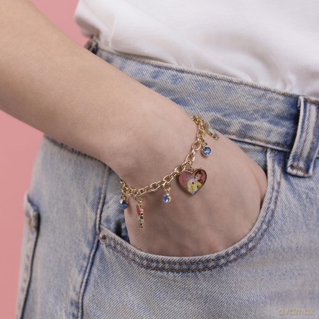 PH - Disney Princess Costume Yellow Gold Colour Charm Bracelet