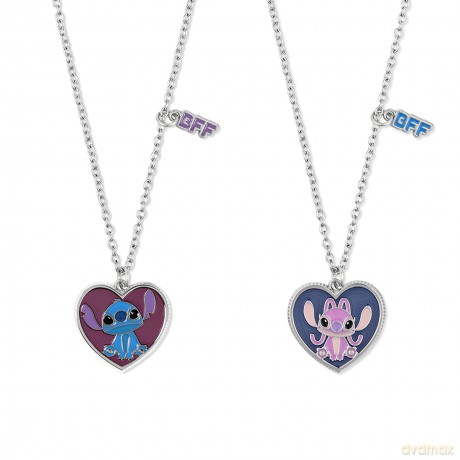 PH - Stitch And Angel Bff Necklace Set
