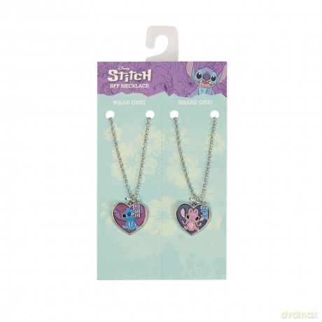 PH - Stitch And Angel Bff Necklace Set