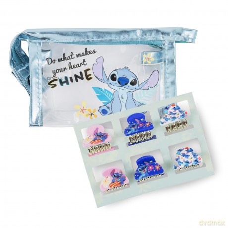 PH - Stitch Hair Clip Set And Travel Bag