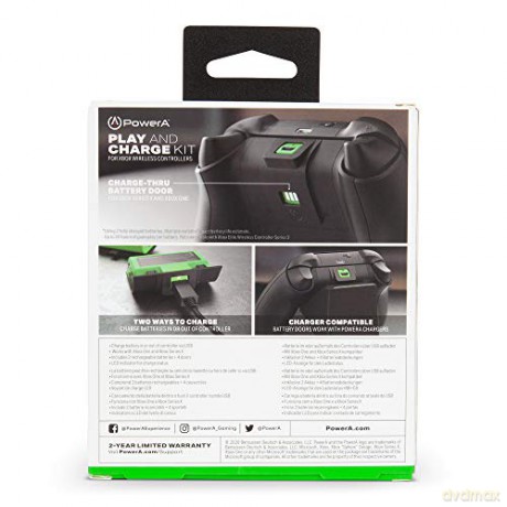 Power A Play and Charge Kit (Black) [GRA XBOX SERIES X]