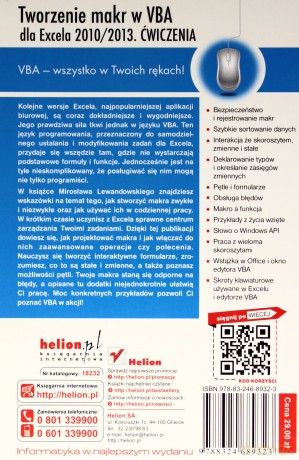 Tworzenie Makr W Vba Dla Excela 2010/2013 Ćwiczenia - Mirosław Lewandowski [KSIĄŻKA]