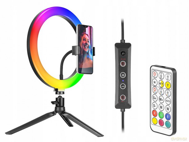 Tracer 26cm RGB LED Ring Lamp with Tripod
