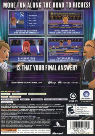 Who Wants to Be A Millionaire (Kinect) (Region locked to NTSC) [GRA XBOX360]