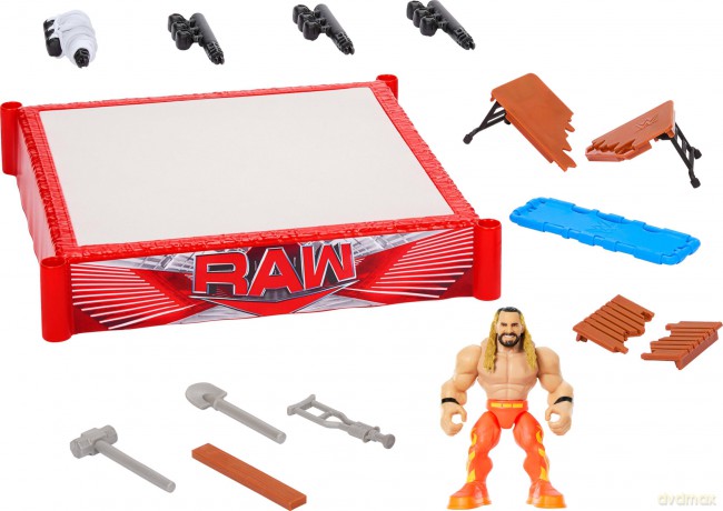 WWE - Knuckle Crunchers Rebound Ring Playset inc 2.5" Seth Rollins