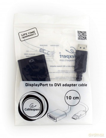 Adapter Displayport (M) - DVI (F) 29pin czarny