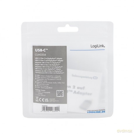 Adapter USB Type-C, do DP/F, 8K