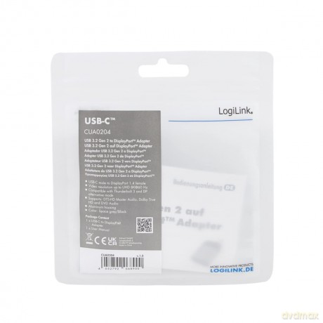 Adapter USB Type-C, do DP/F, 8K