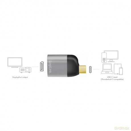 Adapter USB Type-C, do DP/F, 8K
