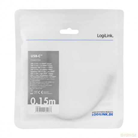 Adapter USB-C do HDMI/F ,4K/60Hz aluminiowy 0.15m