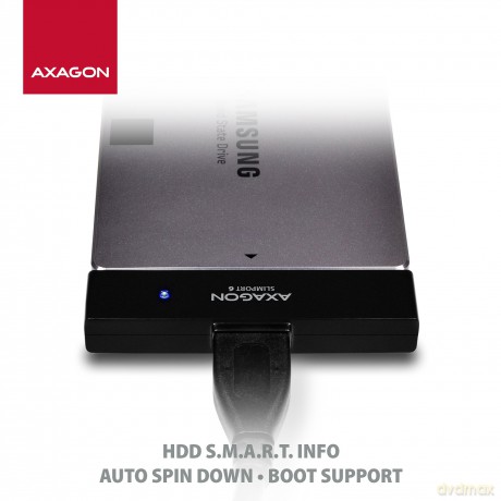ADSA-1S6 Adapter USB 3.0 - SATA 6G do szybkiego przyłączenia 2.5" SSD/HDD, z pudełkiem