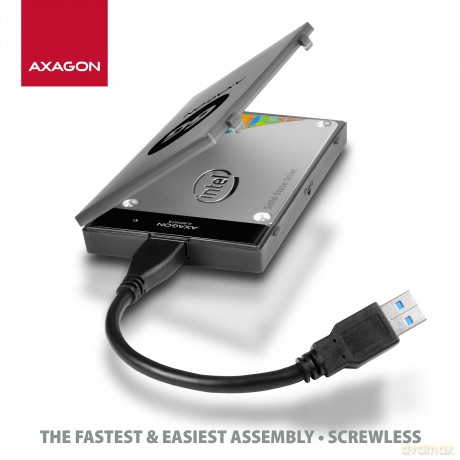 ADSA-1S6 Adapter USB 3.0 - SATA 6G do szybkiego przyłączenia 2.5" SSD/HDD, z pudełkiem