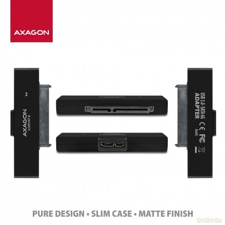 ADSA-1S6 Adapter USB 3.0 - SATA 6G do szybkiego przyłączenia 2.5" SSD/HDD, z pudełkiem