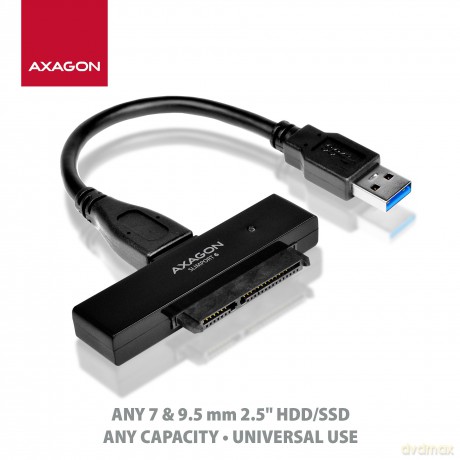 ADSA-1S6 Adapter USB 3.0 - SATA 6G do szybkiego przyłączenia 2.5" SSD/HDD, z pudełkiem