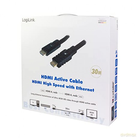 Aktywny kabel HDMI, 3D, 4Kx2K, Ethernet 30m