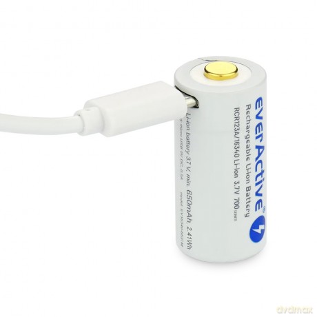 Akumulator 16340 3,7V Li-ion 700 mAh micro USB