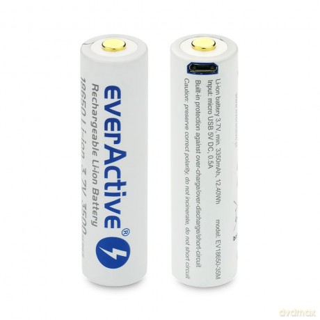 Akumulator 18650 3,7V Li-ion 3500 mAh micro USB