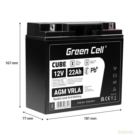 Akumulator AGM VRLA 12V 22Ah
