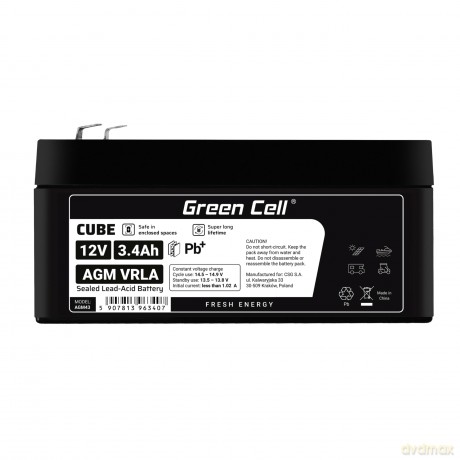 Akumulator AGM VRLA 12V 3.4Ah