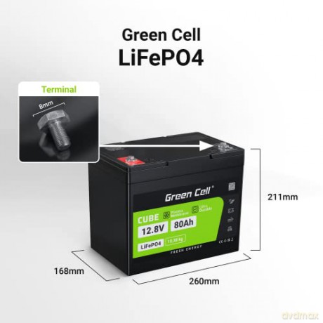 Akumulator LiFePO4 12V 12,8V 80Ah