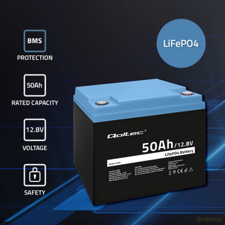 Akumulator LiFePO4 Litowo-Żelazowo-Fosforanowy | 12.8V | 50Ah | 640Wh | BMS