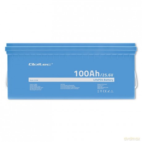 Akumulator LiFePO4 Litowo-Żelazowo-Fosforanowy | 25.6V | 100Ah | 2560Wh | BMS