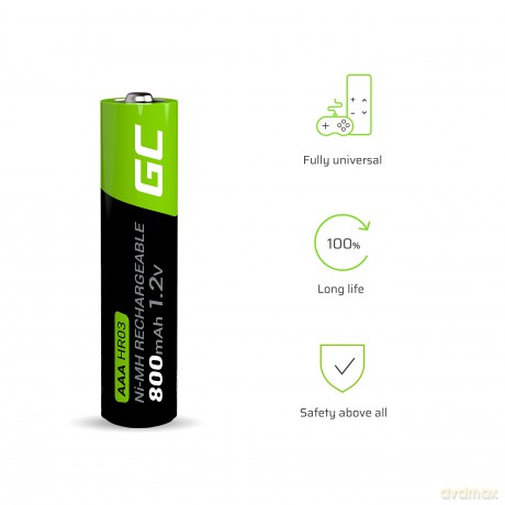 Akumulatorki Paluszki 2x AAA HR03 800mAh