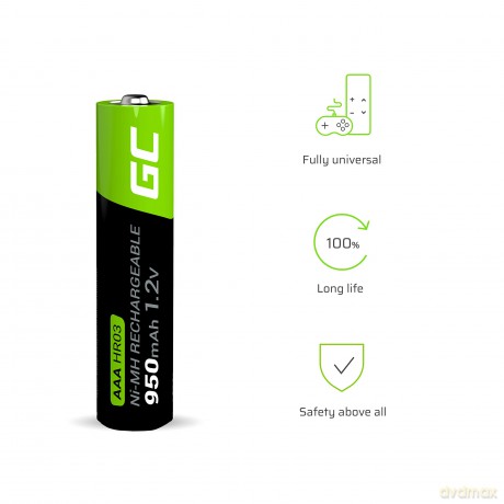 Akumulatorki Paluszki 4x AAA HR03 950mAh