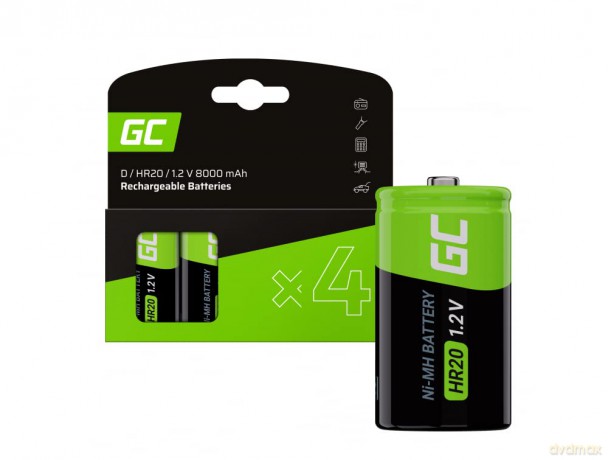Akumulatorki R20 8000mAh 4 sztuki