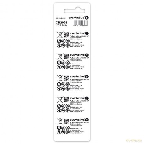 Bateria litowa CR2025 blister 5 szt.